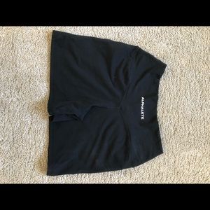 Alphalete black cross waist black shorts size M